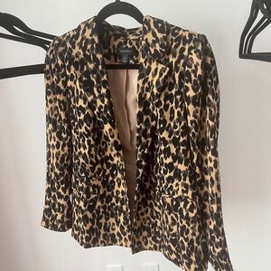 Halogen leopard print blazer